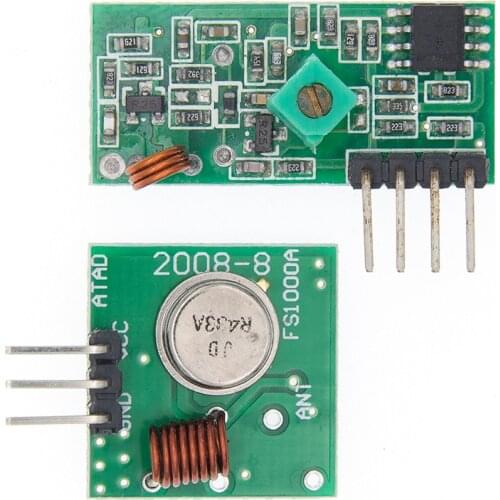 433Mhz RF Wireless Transmitter Module and Receiver Kit 5V DC 433MHZ Wireless For Arduino Raspberry Pi /ARM/MCU WL Diy Kit