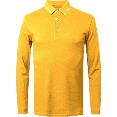 Men Shirts Tops Autumn Solid Color Turn Down Collar Base T-shirt Button Long Sleeve Shirt Male Casual Clothing High Quantity