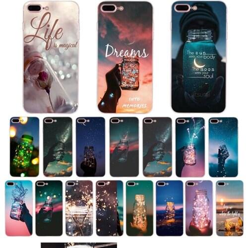 IMIDO Soft silicone phone case for iphone x xs xr xsmax 7plus 8plus 6splus 6plus 5s SE shell Glass bottle butterfly stars sea