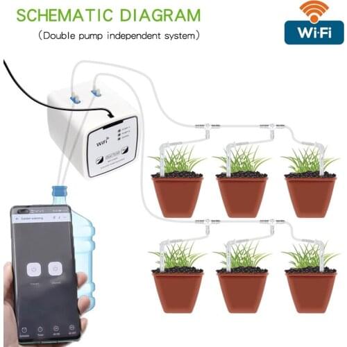 New WIFI Mobile Phone Control Drip Irrigation System Smart Watering Device Intelligent Automatic Garden Water Pump Timer System