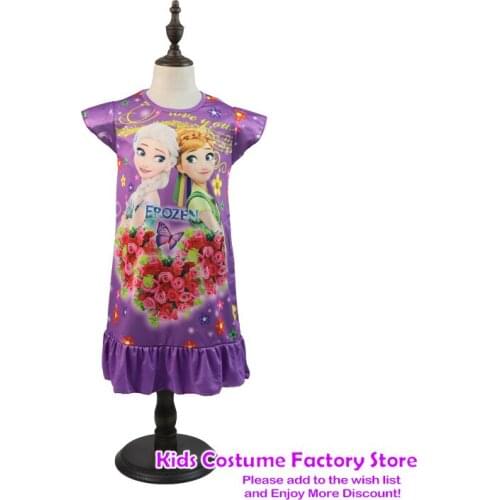 New Summer Fashion mickey minnie Girls Dresses Snow White anna elsa Dress princess Cartoon Kids Dress For Girls Costume