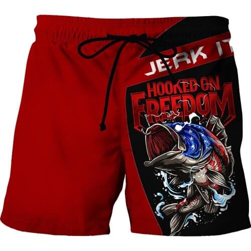 3D beach pants 2021 mens summer casual beach shorts 3D printed fishing chart quick-drying heat dissipation and breathable pants