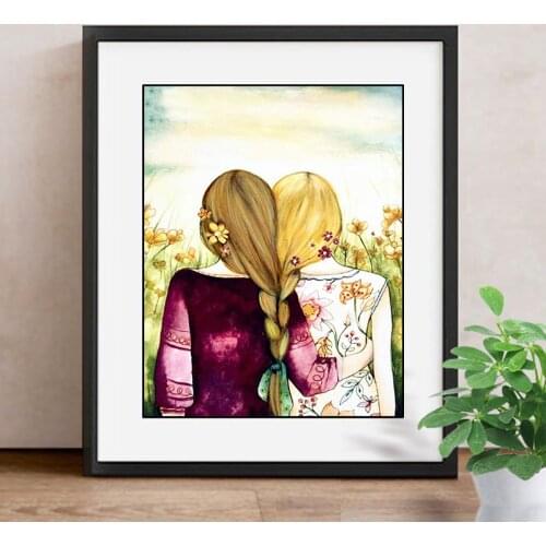 Full Square Diamond Painting Portrait Girl 5D DIY Diamond Embroidery Mosaic Picture Of Rhinestone Friend Gift Decor Home