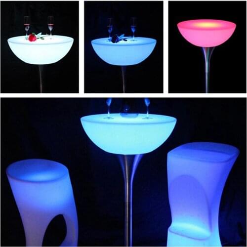 Portable light bar table/ PE RGB led cocktail bar table SK-LF20 (D60*H110cm) Free Shipping 2pcs/Lot