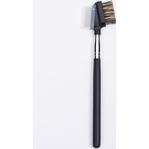 Makeup Eyelash Eyebrow Brush Comb Wood Handle Double Head Extension Metal Steel Make up Eyelash Comb Beauty Cosmetic Tools