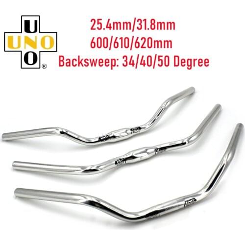 UNO Aluminum Alloy MTB Road Swallow Shaped Bicycle Handlebar 25.4/31.8mmx600/610/620mm Cycling Handlebar Accessories