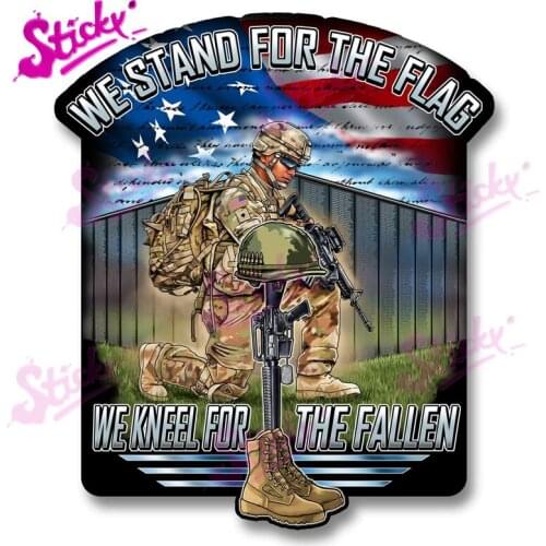 STICKY Support Our Veterans Signs Car Sticker Decal for Bicycle Motorcycle Accessories Laptop Helmet Trunk Wall Stickers