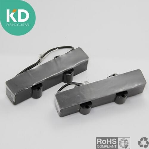 1 pair 4 string Sealed Electric Bass Guitar Pickups Bridge Neck Pickups Set Black Open Style
