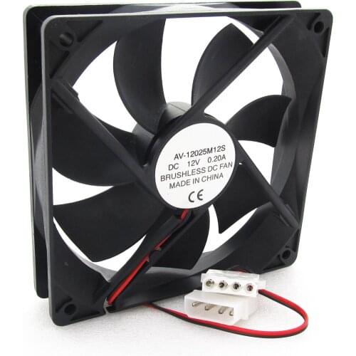 1pc 4 pin power supply Brushless DC Cooling Fan 12V 120x120x25mm 12025