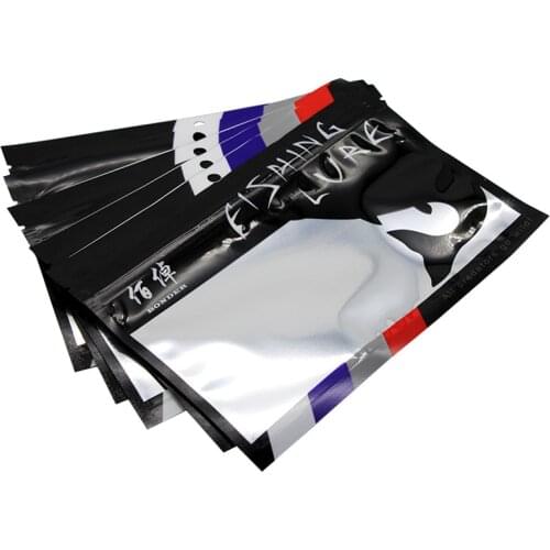 100pcs Fishing Lures Bag Ziplock 17*12cm 8x10cm Self Seal Zipper Plastic Packing Poly Bag, Ziplock Zip Lock Bag Fishing Package