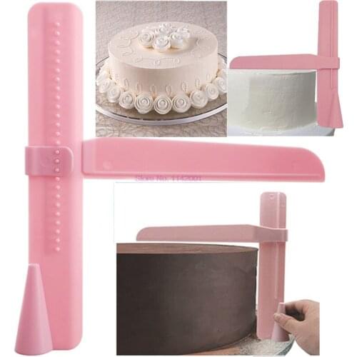 200pcs/lot Kitchen Tools Cake Scraper Spatula Practical Adjustable height Cakes Edge Side Smoother Cream Baking Tools