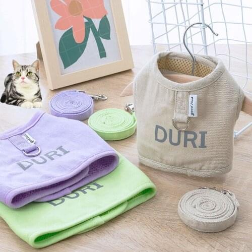 Pet Accessories New Traction Rope Summer Mesh Breathable Vest-Style Anti-Stroke Pet Chest Harness Dog Leash Cat Rope Chain