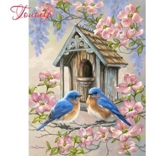 Full Square&round drill 5D DIY Diamond painting Bird and flower Embroidery Mosaic Cross Stitch Rhinestone decoration