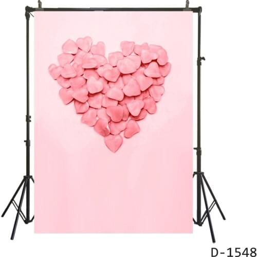Valentines Day Backdrop Pink Love Hearts Rose Petal Glam Lovers Couples Portrait Background Studio Booth Propose Photo Banners