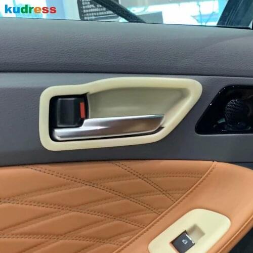 For Toyota Avalon 2019 2020 Caron Fiber Car Interior Inner Door Handle Bowl Cover Trim Catch Frame Molding Trims Accessories LHD
