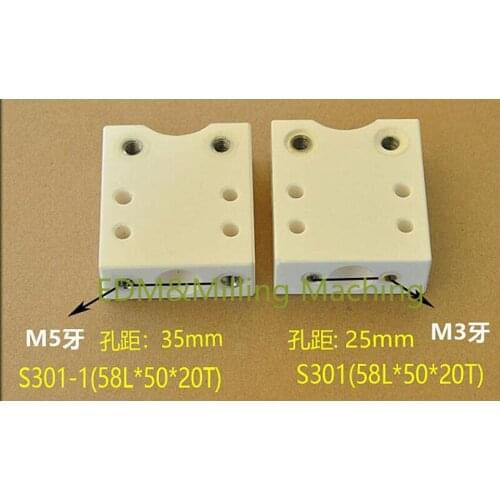 Wire EDM Machine S301 S301-1 3080178 Lower Ceramics Insulation Block 58L*50*20T/25 58L*50*20T/35 For CNC SODICK Machine Service