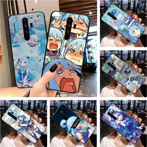 Konosuba aqua Phone Case for Redmi 9A 8A 7 6 6A Note 9 8 8T Pro Max Redmi 9 K20 K30 Pro