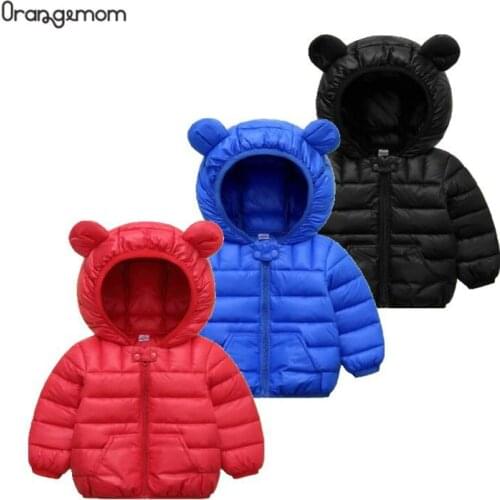 Baby Boys Jackets Children Spring new Cute 1- 6y Baby Girls Jacket Kids Boy 2020 Cotton Coats Ear Hoodie Outwear Coats Jacket