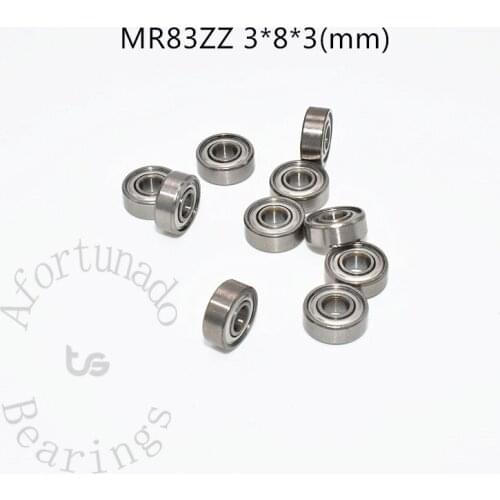 MR83ZZ 3*8*3(mm) 10pieces free shipping bearing ABEC-5 bearing Metal Sealed Miniature Bearing MR MR83 chrome steel bearings