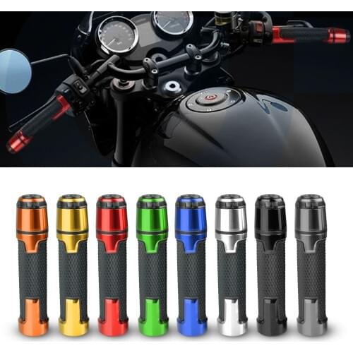 Motorcycle Aluminum handlebar Grips rubber Hand grip bar ends motocross handle bar cap for yamaha honda suzuki kawasaki pcx