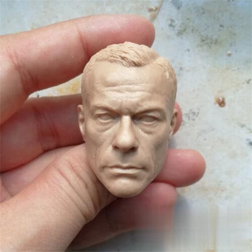 Unpainted 1/6 Scale Movie Star Character Soldier Head Sculpt Model Head Action Figure Dolls For Hot Toys Figure Body No.52