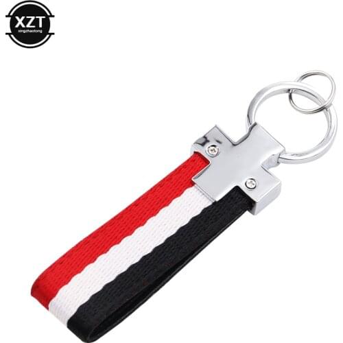 Nylon Leather Belt Key Ring Keyring Keychain Germany Flag Key Chain For BMW M Tech M Sport 1 3 5 E36 E37 E46 E39 E53 E60 E90 X5