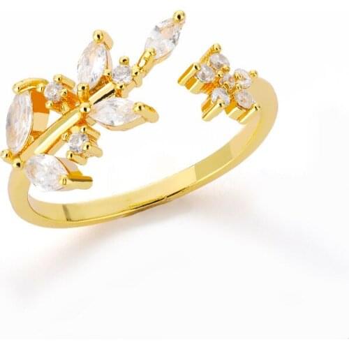 2021 New Fashion Leaves Branch Shaped Ring For Women Girls Luxury Vintage Gold Silver Color Wedding Bands Jewelry Accessories