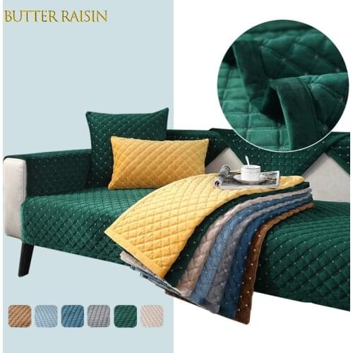 Plush Sofa Cover Non-slip Covers For Sofas 1/2/3 Seater Chaise L Shape Couch Slipcovers Solid Color Sofa Covers For Living Room