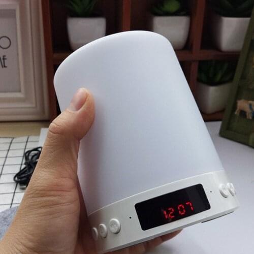 Portable Wireless Speaker Player Touch Pat Light Bluetooth loudspeaker Colorful LED Night Light Table Lamp for Better Sleeps