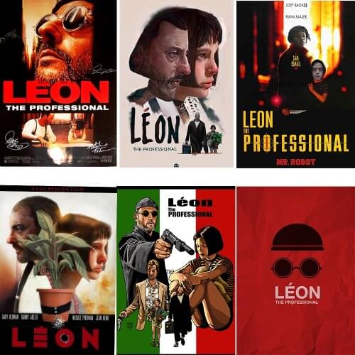 LEON Movie Poster Clear Image Wall Stickers Home Decoration Good Quality Prints White Coated Paper home art Brand