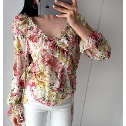Блузки с принтом Qunque/群鹊 China At AliExpress