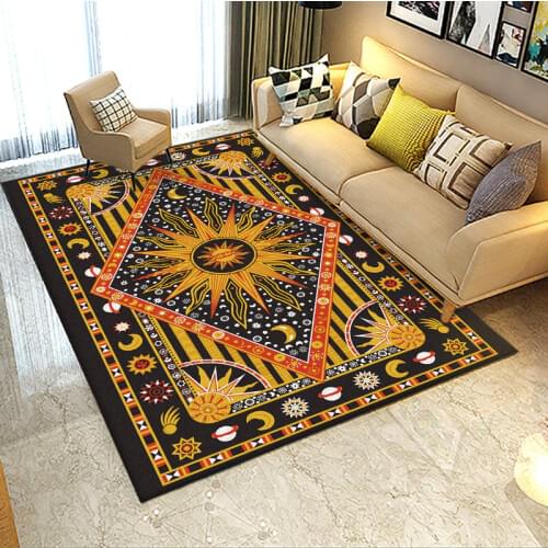 Retro National style 3D Printed carpets For Living Room Bedroom Area Rugs Sun/star/moon Pattern Carpet Modern Home Floor Mat/Rug