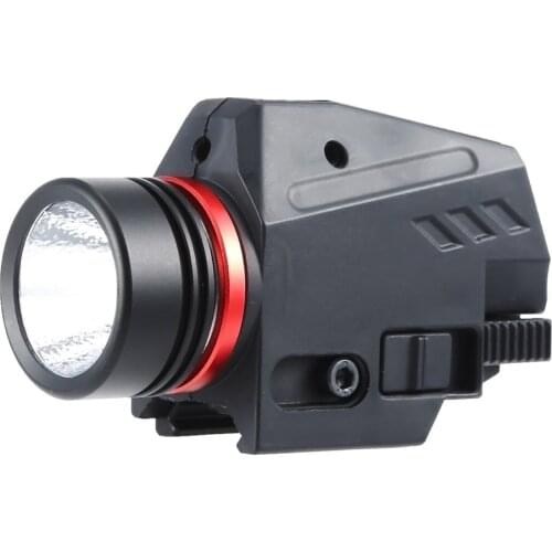 Tactical LED Weapon Gun Light Flashlight Red Dot Laser Sight Military Airsoft Pistol Light for 20mm Rail Mini Pistol
