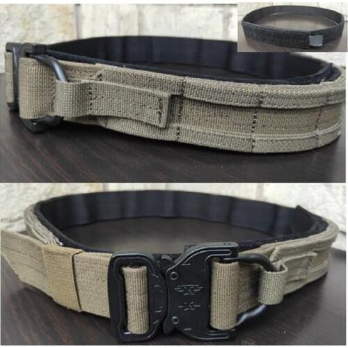 TICAL Tactical MOLLE CS Outdoor Military Army Fighter Belt RG Hunting Shooter Belt Double Layer Hard