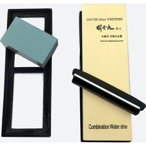 Premium Whetstone Knife Sharpening Stone 2 Side Grit 5000/8000 Waterstone Sharpener | NonSlip Nylon Base Guide repair stone