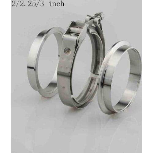 V band Clamp 2/2.25/3 inch Stainless Steel Car V-band Male Female Exhaust Flange Vband Clamps Car V-band Clamps