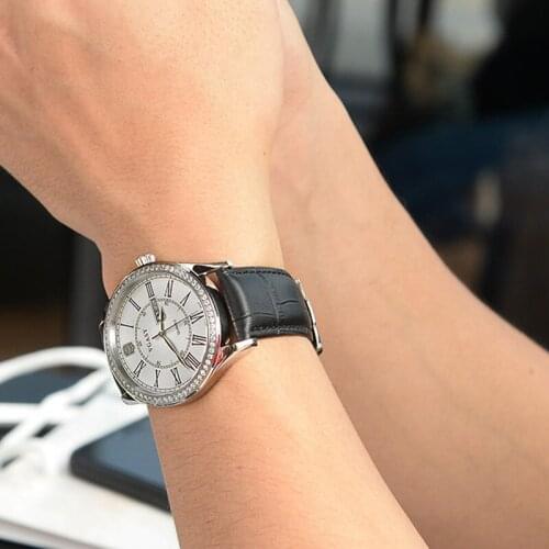 VGASY bully-boy set auger three stitches retro belt light luxury business quartz watch waterproof week watch of wrist of men and