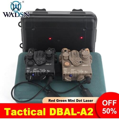 WADSN Tactical Mini DBAL A2 Red Green Dot Aiming Laser Sight Hunting Airsoft Weapon Light without White Light IR Laser Function