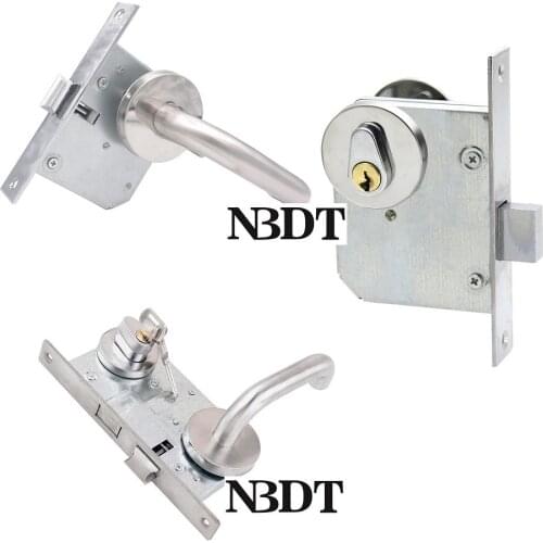 Access Inspection Fire Emergency Escaping Door Lock Latch L Handle For 35-50mm Door Public
