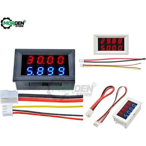 0-100V/10A Dual LED Display Mini Digital Voltmeter Ammeter Panel Amp Volt Current Meter Voltage Tester Detector 4 Bits