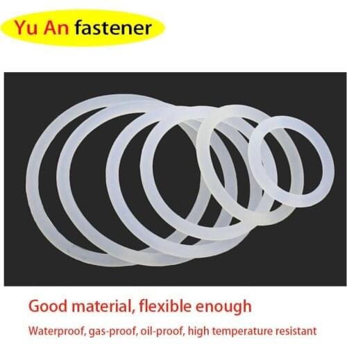 1mm 2mm 3mm high temperature resistant white silicone O-ring rubber gasket silicone ring silicone sealing ring 20 wholesale