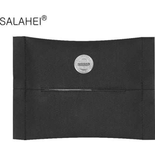 1PCS Car Tissue Box Towel Sets Car Sun Visor Tissue Box Holder For Nissan Qashqai J11 2015-18 Nismo Tiida Teana Skyline X-Trail