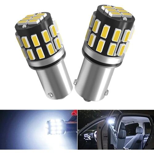 2PCS Ba9s T4W LED Bulbs Car Interior Clearance Lights 30smd 3014 Side Marker License Plate Dome Reading Lamp 12V 6000k white