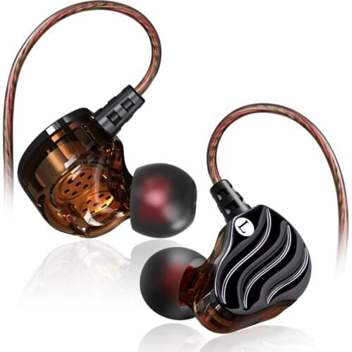 2019 Original Double Moving Ring In-ear Wired Earphones With Dynamic Circle 3.5mm Straight Plug Diameter Universal Headset