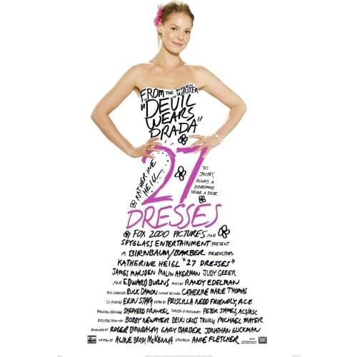 27 Dresses Movie Art Film Print Silk Poster Home Wall Decor 24x36inch