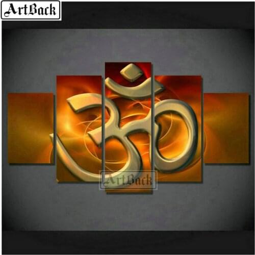ARTBACK5d diy diamond painting islam full square 3d diamond embroidery muslim crafts 5 spelling painting Allah Ramadan gift