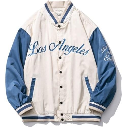 Embroidery Baseball Jacket Men HIP HOP College Style Casual Jackets Male High Street Chaqueta Oversized M-XL Spring Veste Homme