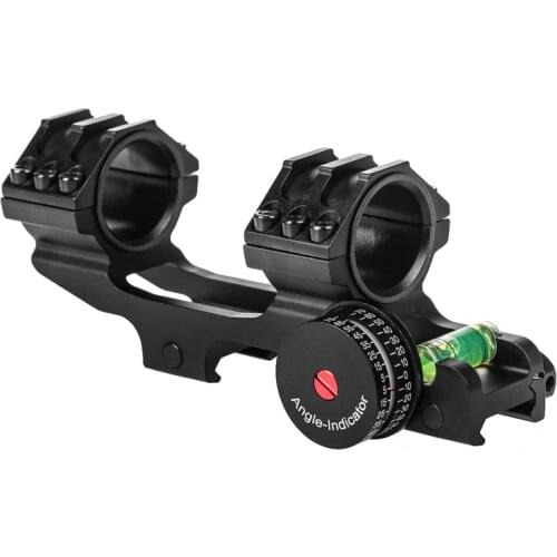 One Piece Picatinny Rings Integral Tactical Air Rifle Scope Mounts 25.4mm/30mm Dual Rings With Bubble Level Angle Indicator