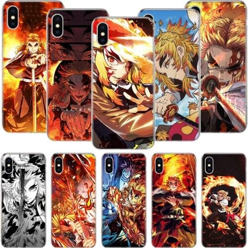 Demon Slayer Rengoku Kyoujurou Phone Case For iPhone 11 12 Pro XS XR X Max 7 8 6 6S Plus Mini + 5 SE Pattern Customized Coque Co
