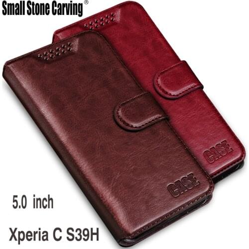 Magnetic PU Leather Case for SONY Xperia C S39H case C2305 C 2305 2305 Wallet with Flip Stand Style Phone Bag Cover Coque Funda